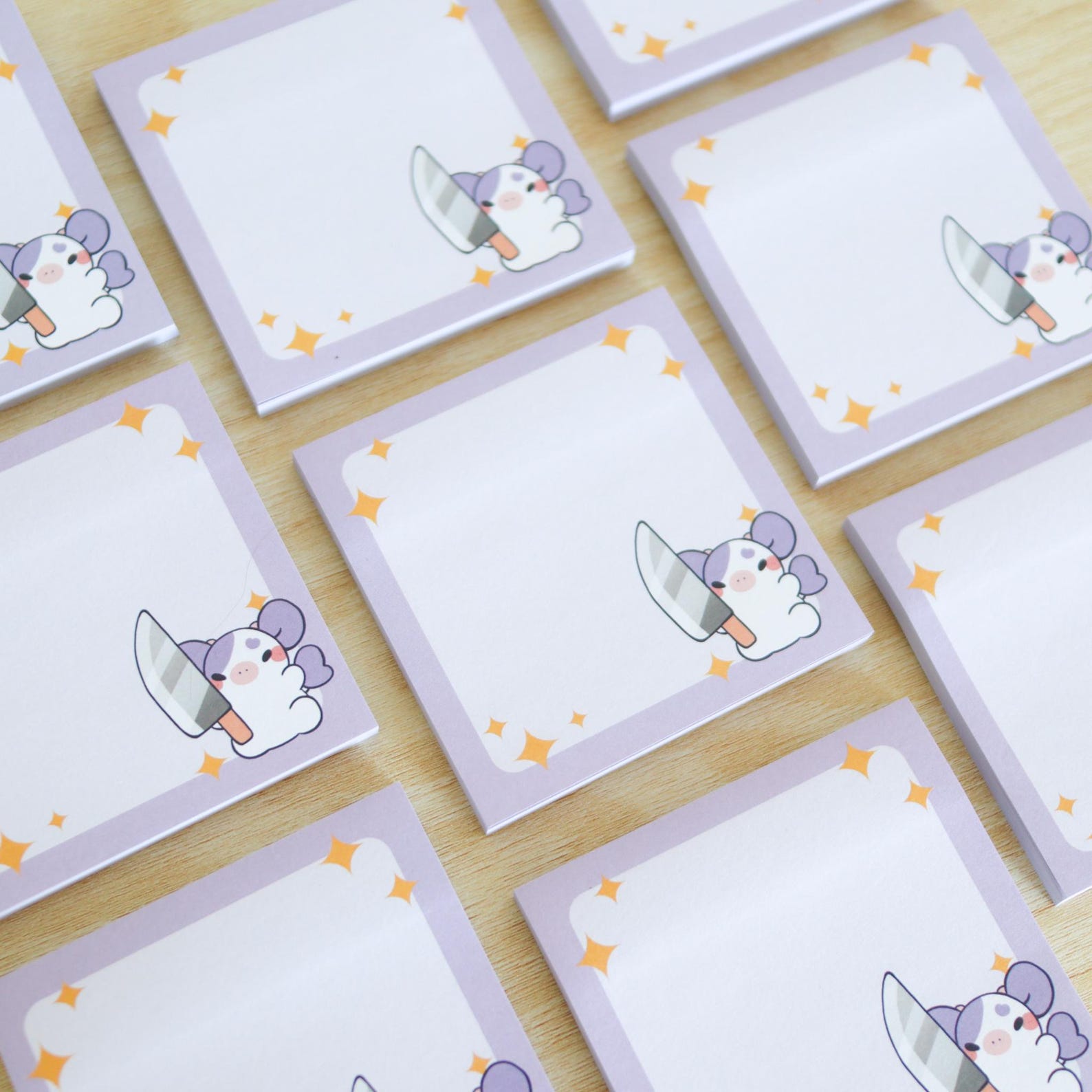 Knife Cow Sticky Notes | Cute Sticky Notes, Cute Notepad, Cute Animal ...