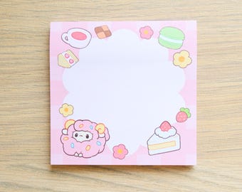 Cute Desserts Sticky Notes | Cute Sticky Notes, Cute Notepad, Cute Animal Sticky Notes, Cute Sticky Notes with 50 Sheets, Sheep Post Its