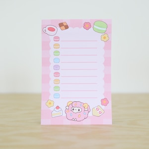 Desserts To Do List Notepad | Desserts Notepad, Cute Notepad, Planner Pad, Kawaii Memo Pad, Cute Aesthetic Stationery, Cute Memo Pad