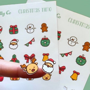 Cute Christmas Sticker Sheet 2-pack for journals planners and kids activities