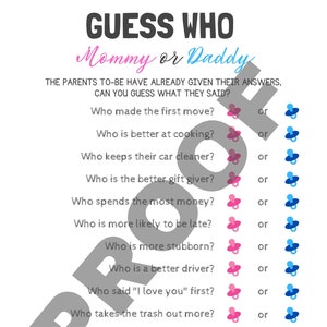 Baby Shower - Indovina chi (download istantaneo)