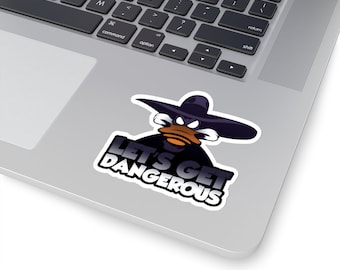 Darkwing Duck "Let's Get Dangerous" Kiss-Cut Sticker -- Darkwing Duck merch for the ultimate gamer!