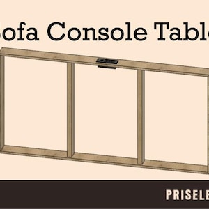 Sofa Table Plans, Console Table Plans, Woodworking, Build Plans, Behind the Couch Table, Narrow Table, Custom Furniture - Digital Download