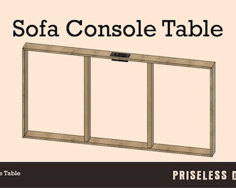 Sofa Table Plans, Powered Console Table, DIY Woodworking (Digital Download)