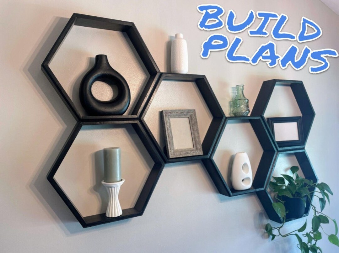 Hexagon Shelf Plans Wall Art Plans DIY Décor Etsy
