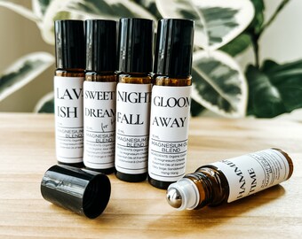 Magnesium Rollerball | aster + blake | Promotes Better Sleep + Relief/Calming | All Natural Ingredients | Essential Oils