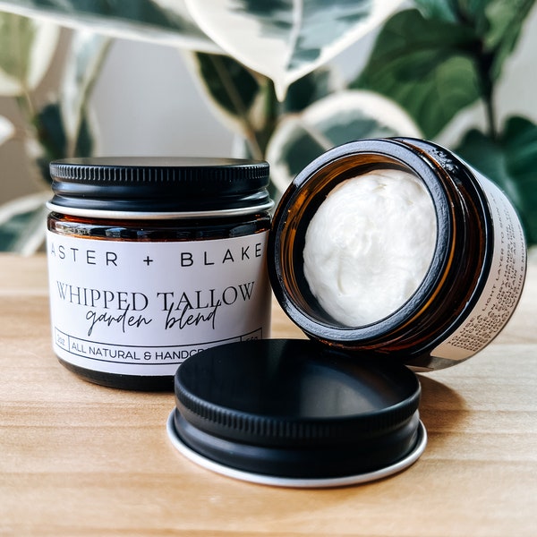 Garden Blend - Botanical Infused Whipped Tallow Body Moisturizer | Aster + Blake  - Local Family Farm Grass-Fed Tallow