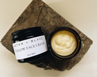 Tallow Face Cream  | Aster + Blake  - Local Family Farm Grass-Fed Tallow | Castor Oil & Beneficial Herbs