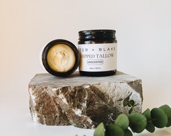 Unscented Whipped Tallow Body Moisturizer | Aster + Blake  - Local Family Farm Grass-Fed Tallow
