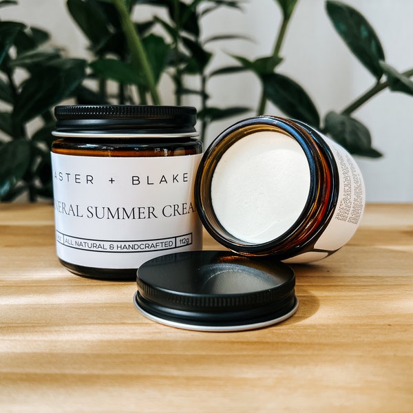 Tallow Mineral Summer Cream | Non-Nano Zinc Oxide + Beeswax - All Natural | Aster + Blake  - Local Family Farm Grass-Fed Tallow