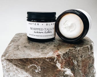 SEASONAL Warm Cider Whipped Tallow | Aster + Blake  - Local Family Farm Grass-Fed Tallow | Therapeutic Essential Oils