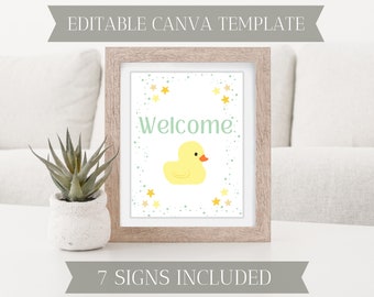 EDITABLE Baby Shower Signs Template | Instant Download Baby Shower Decor | Gender Neutral