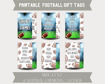 Etiquetas imprimibles para el día del partido de fútbol / Bolsas de regalo de fútbol / Etiquetas de regalo de descarga instantánea
