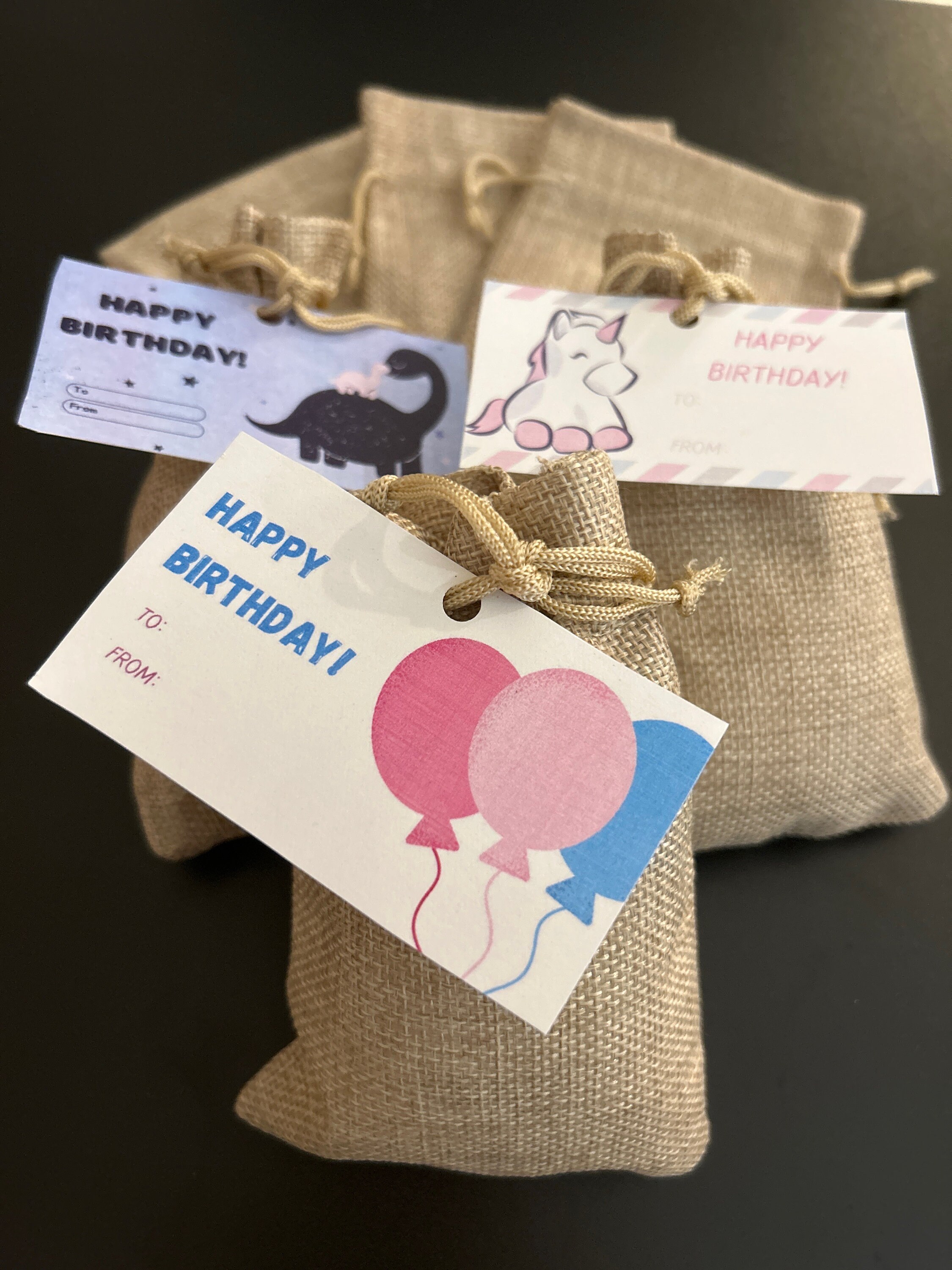Printable Kids Birthday Tags | Digital Download Children's Gift Tags | Instant Download Gift ...