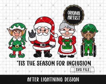 Tis the Season for Inclusion SVG | Santa & Elves Pack 1 | SPED Teacher Gifts || File for Cutting Machines