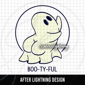 Boo-tyful Ghost SVG || Spooky Halloween SVG for Cricut/Silhouette Users