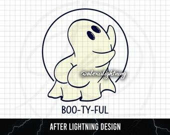 Boo-tyful Ghost SVG || Spooky Halloween SVG for Cricut/Silhouette Users