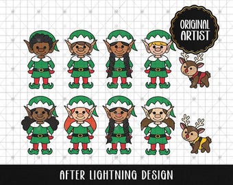 Mix & Match Christmas Elves w/ Service Reindeer ||  SPED Teacher Gifts || File for Cutting Machines