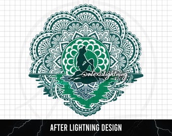 Moonlight Mermaid Mandala SVG || Mermaid Mandala for Cricut/Silhouette Users