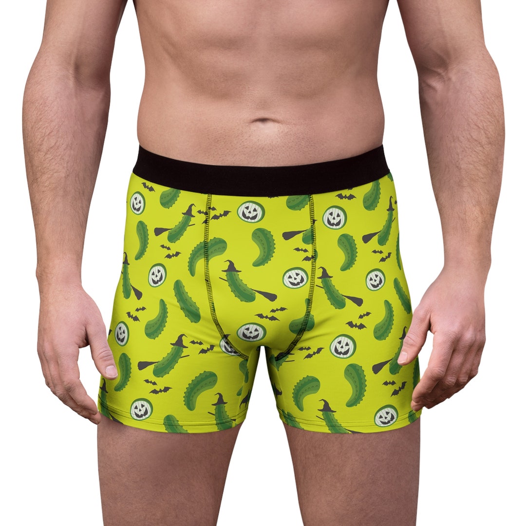 Halloween Men's Dill Pickle Boxer Briefs on Citrus Etsy
