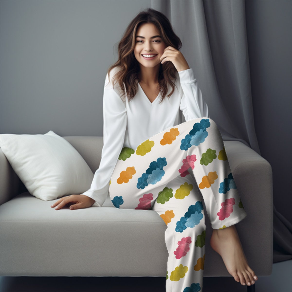 Femofit Pajama Pants for Women Lounge Pants Palestine