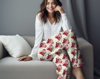 Women's Pomegranate Pajama Pants Ivory