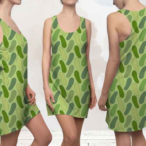 Women's Big Dill Pickle Racerback Dress Avo