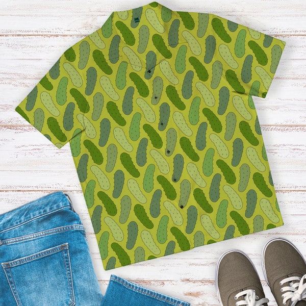 Camicia Big Dill Pickle da uomo verde brine brillante