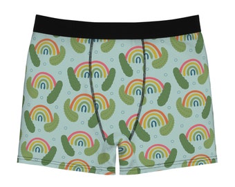 Pickle Pride Rainbow Boxer Briefs Icy Blue