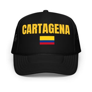 Cartagena Unisex Foam Trucker Hat, Colombian Cultural Pride Gift, Cartagena Colombia Travel Souvenir, Colombia Flag Hat Gift, Colombia Hat
