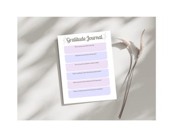 Journal de gratitude imprimable de 5 minutes