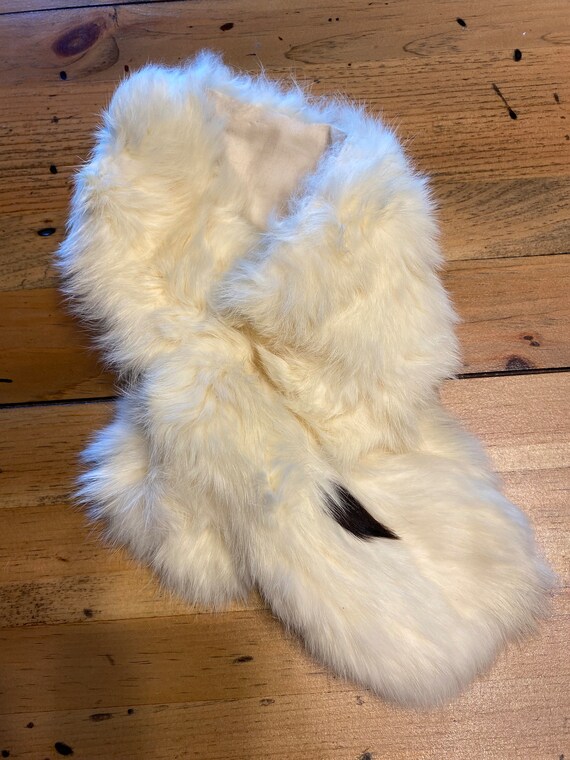 Rabbit fur muff, scarf, mittens (1950s) - image 3