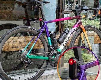 Colnago C64 C68 V3Rs V4Rs G3-X Impresión 3D Soporte para tija de sillín resistente a los rayos UV Garmin Varia / Magene L508
