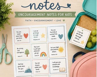 Christian Lunchbox Notes | Encouragement Cards for Kids (PDF Download)