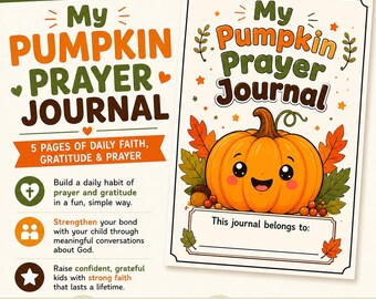 Christian Pumpkin Prayer Journal for Kids: Fall Gratitude & Bible Activity Pack