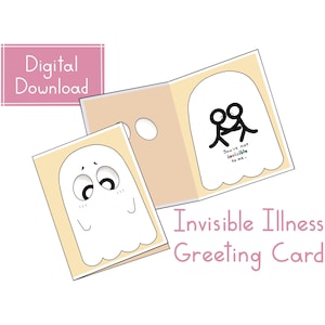 Invisible Illness Digital Download Greeting Card, Spoonie Card, Chronic Illness Gift, Chronic Pain Card, Disability Pride Month Card
