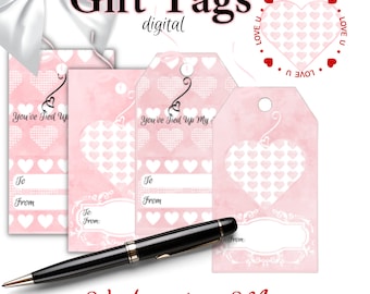 Valentine Me Digital Gift Tags | Simple and Avery templates