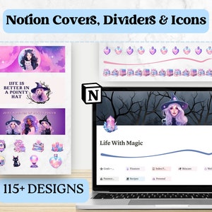 Pink Halloween Printable, Notion Template, Digital Notion Template, All In One Notion Planner, That Girl Planner, Digital Planner