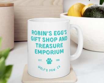Robin's Egg's Fancy Shop Name Ceramic Mug 11oz