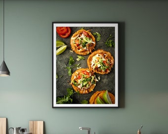 Belize Food Photography - "Salbutes" - Food Art Print - Kitchen Wall Art - Food Photography - Kitchen Decor - Foodie Gifts