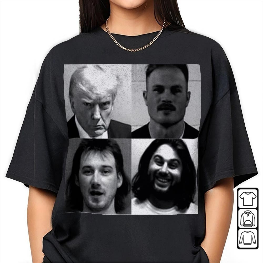 Trump Zach Bryan Wallen and Koe Wetzel Mugshot Shirt Etsy