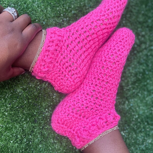 crochet adult socks