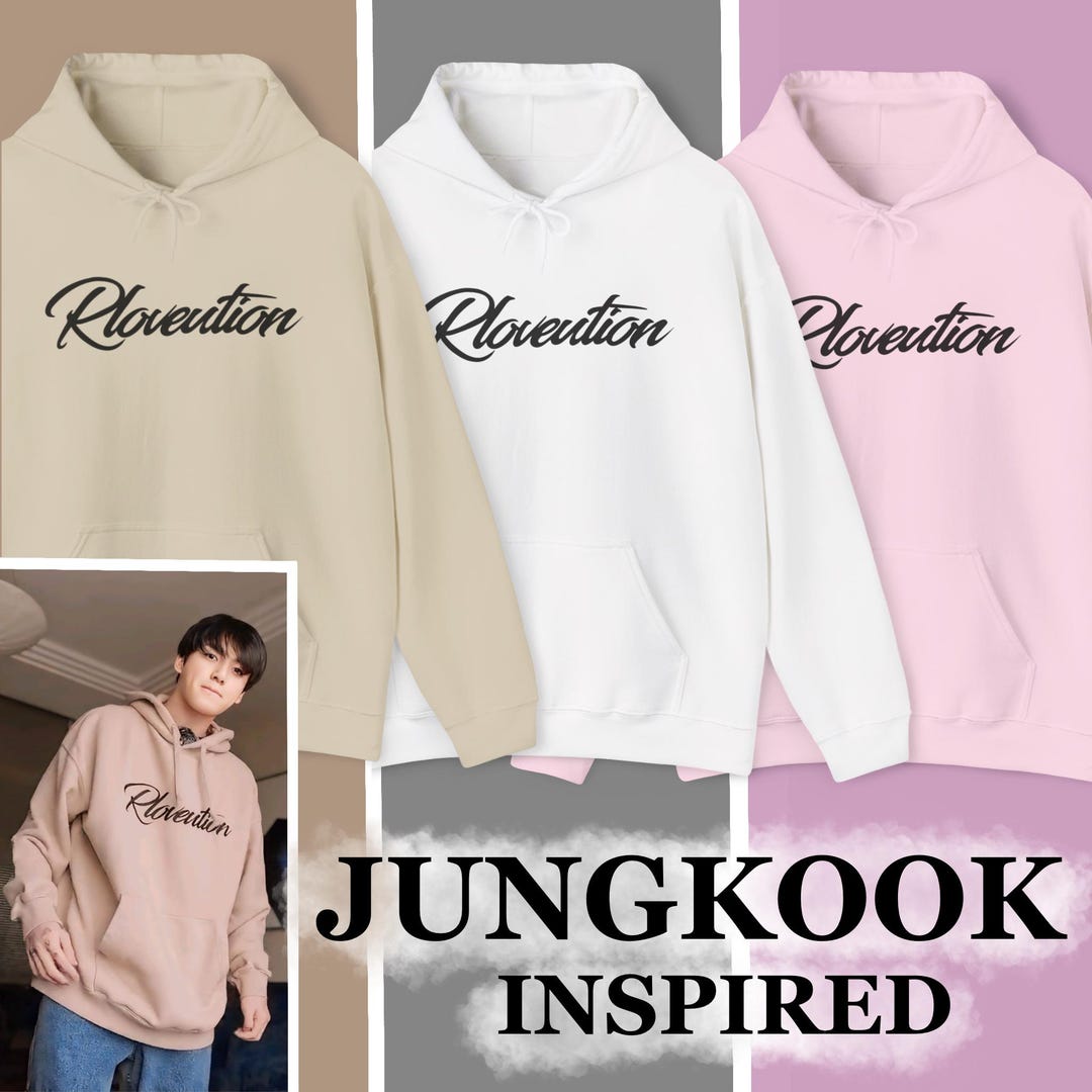 Jungkook Inspired Hoodie Sweatshirt, BTS Kpop Fan Apparel, Unisex ...