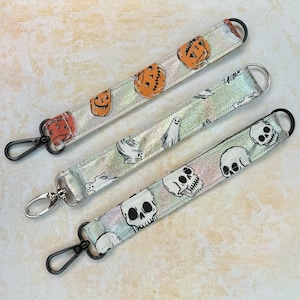 Gruseliger Halloween Kürbis Geist Schädel Schlüsselanhänger Schlüsselanhänger mit Hummerklaue