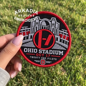 Twenty One Pilots Embroidered Ohio Stadium 2026 Patch, Columbus Oct 17 Concert Souvenir, Clancy Breach Fan Patch