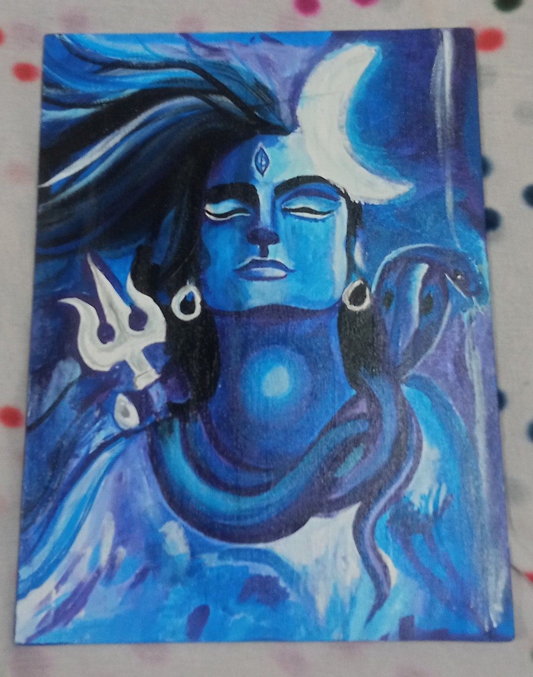 Handmade Painting of Lord Shiva Acrylic Painting Religious Etsy