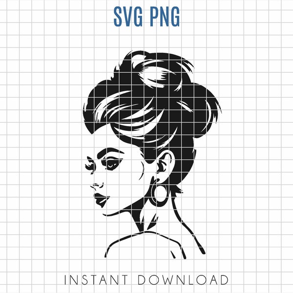 Pretty woman face SVG, trending woman head, business girl, commercial use, vinyl cut file, laser file