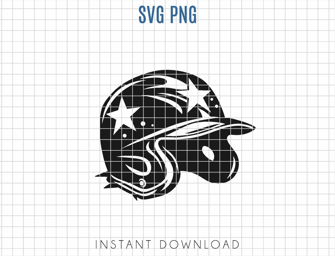 Baseball Batting Helmet SVG Baseball Silhouette SVG Etsy