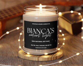 Regalo de vela personalizado, vela de nombre personalizado para mamá abuela esposa BFF, propuesta de dama de honor, vegana de soja ecológica, regalo personal de mamá