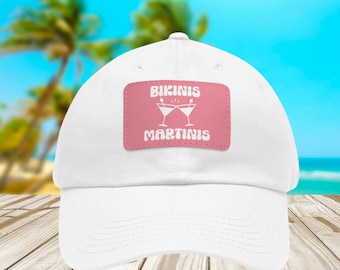 Bikinis and Martinis Trucker Hat, Bachelorette Hats, Bach Party Hat, Beach Hat, Feral Girl Summer, Girls Night Out, Bridal Proposal Gift